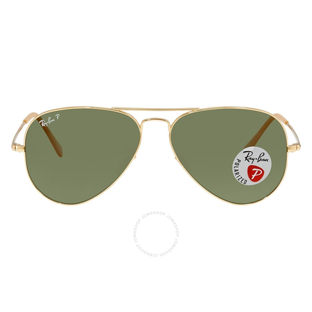 Ray Ban Polarized Green Classic G-15 Aviator Unisex Sunglasses RB3689 9064O9 58 RB3689 9064O9 58