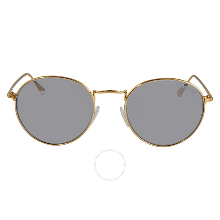 Tom Ford Ryan Mirrored Grey Round Unisex Sunglasses FT0649-30C