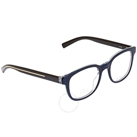 Dior Black Crystal Men's Square Eyeglasses BLACKTIE2020G6I50