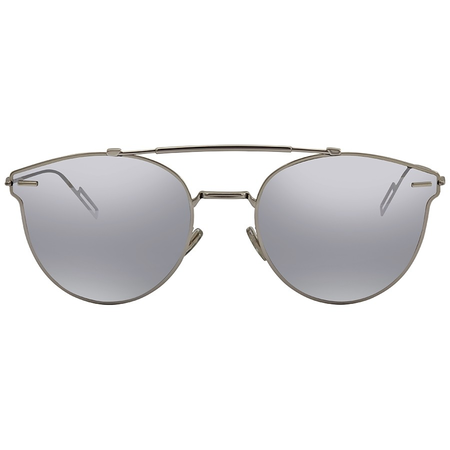 Dior Grey Silver Mirror Browline Unisex Sunglasses DIORPRESSURE 0100T