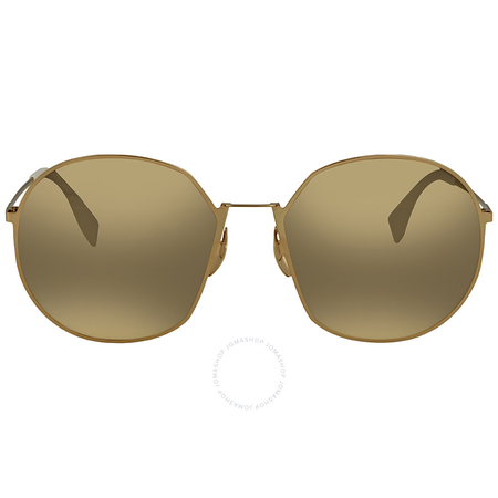 Fendi Gray Ivory Mirror Round Sunglasses FF 0313/F/S J5G/UE 59 FF 0313/F/S J5G/UE 59