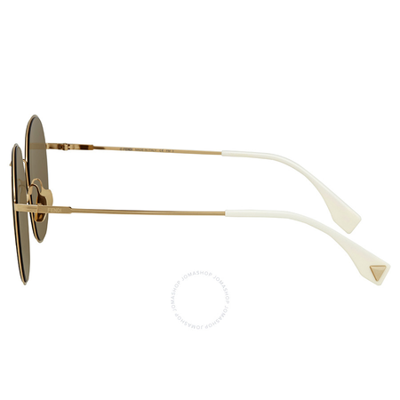 Fendi Gray Ivory Mirror Round Sunglasses FF 0313/F/S J5G/UE 59 FF 0313/F/S J5G/UE 59