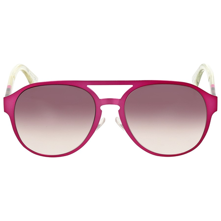 Fendi Pequin Aviator Mauve Crystal Dark Grey Shade Sunglasses FF 0082/S E3X\J8