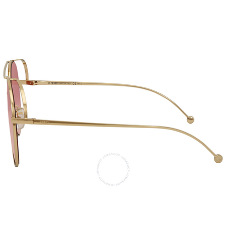 Fendi Run Away Burgundy Gradient Aviator Ladies Sunglasses FF 0286/S 000/3X 63