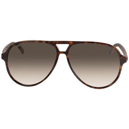 Gucci Gucci Brown Shaded Pilot Men's Sunglasses GG0423S 009 60 GG0423S 009 60