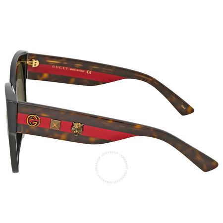 Gucci Green Gradient Cat Eye Sunglasses GG0059S 001 55