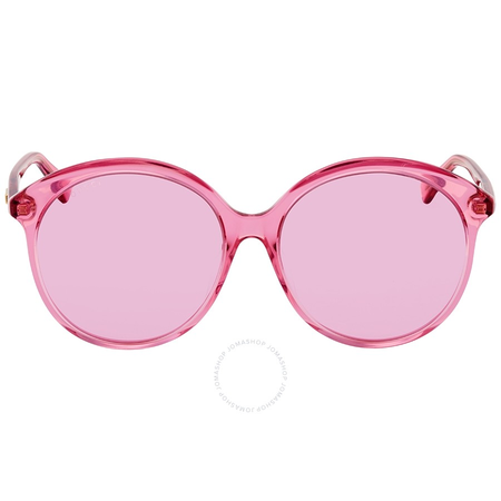 Gucci Pink Round Alternate Fit Sunglasses GG0257SA 005 59 GG0257SA 005 59