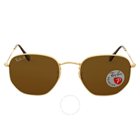 Ray Ban Ray-Ban Hexagonal Polarized Brown Classic Sunglasses RB3548N 001/57 54