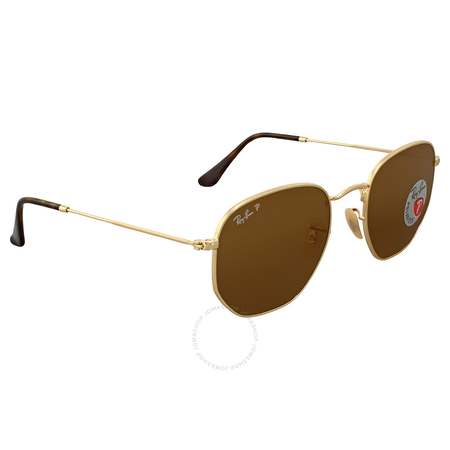 Ray Ban Ray-Ban Hexagonal Polarized Brown Classic Sunglasses RB3548N 001/57 54
