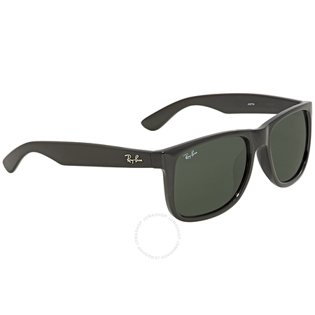 Ray Ban Justin Asian Fit Green Classic Rectangular Men's Sunglasses RB4165F 601/71 55 RB4165F 601/71 55