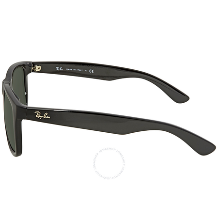 Ray Ban Justin Asian Fit Green Classic Rectangular Men's Sunglasses RB4165F 601/71 55 RB4165F 601/71 55