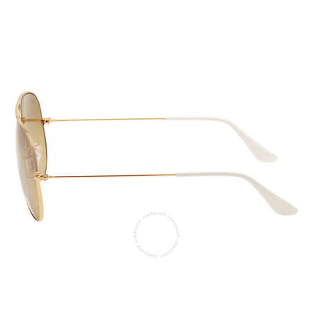 Ray Ban Aviator Gradient Brown Silver Mirror Sunglasses RB3025-0013K-58 RB3025 001/3K 58