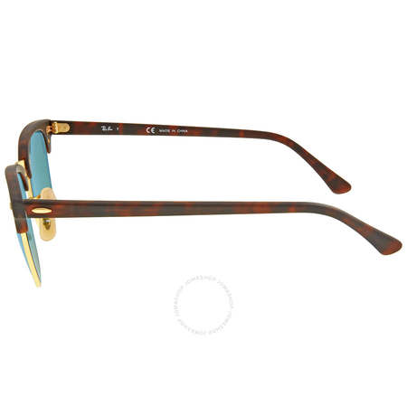 Ray Ban Clubmaster Blue Flash Sunglasses RB3016 114517 49