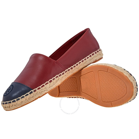 Tory Burch Ladies Espadrille Red, Navy Colorblock Espadrille 18783-601