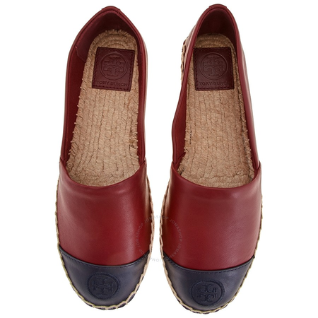 Tory Burch Ladies Espadrille Red, Navy Colorblock Espadrille 18783-601