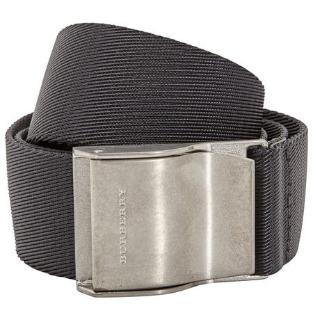 Burberry Men's Belts s Black Nyl Wbbng Plaq Bkle Belt 4074828