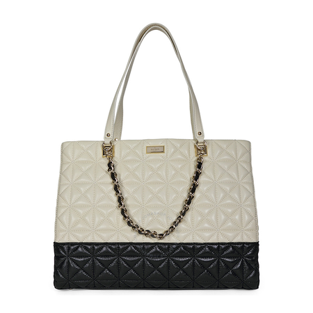 Kate Spade Open Box -  New York Sedgewick Place Francesca Large Tote Bag - Pale Cream/Black PXRU4774-167