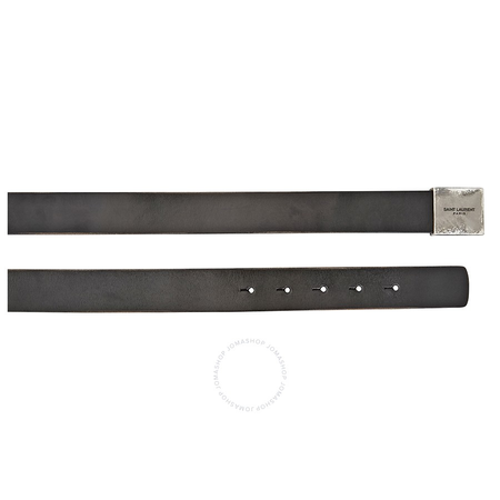 Saint Laurent Saint Laurent Men's Leather Belt- Black YSL4892420BS0D101