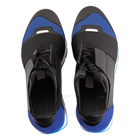 Balenciaga Men's Race Black Blue Mix Meterial Sneakers 506329 W09C1 1007