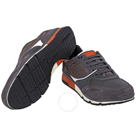 Geox Sandford Grey/Orange Sneaker- Size 44 U44S7A 020FU