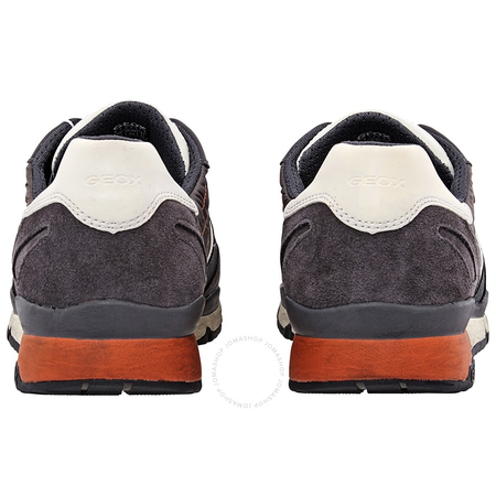 Geox Sandford Grey/Orange Sneaker- Size 44 U44S7A 020FU