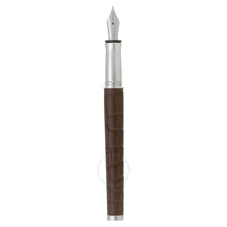Georg Jensen Bespoke All Brown Alligator & Sterling Silver Fountain Pen 3585141