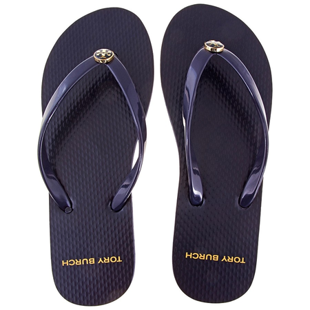 Tory Burch Ladies Navy Solid Thin Flip Flop Sandals Size 5 47405-430