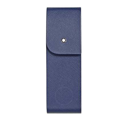 Montblanc Montblanc Sartorial Saffiano Leather 2 Pen Pouch - Indigo 115414