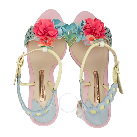 Sophia Webster Lilico Sequin in Leather Mid Sandals SOWSSM17055BL