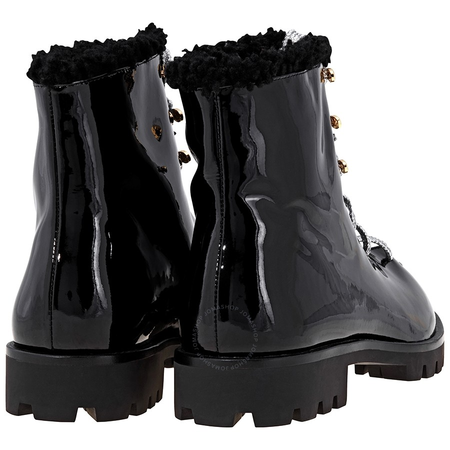 Stella Luna Ladies Splatter Paint Ankle Boots in Black SL318054 99 PATENT