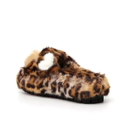 Dolce and Gabbana Dolce & Gabbana Ladies Slipper in Multicolor Fur Leo CQ0224 AM883 80995