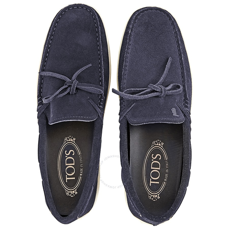 Tod's Men's Blue Nubuck Slip-On Shoes XXM0MA00050RE0990D