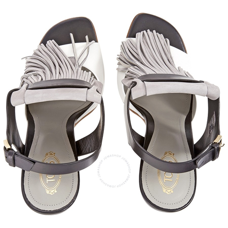 Tod's Womens Shoes in White/ Black/ Seagull XXW0TT0J8706JU041V