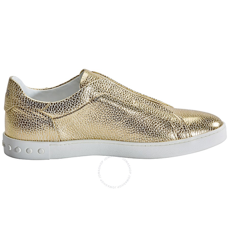 Tod's Womens Metallic Slip-ons Sneakers in Gold XXW12A0T200PE1G203