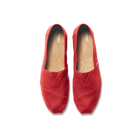 Toms Men's Slip On Classic Bristol Red M Canvas Clsc Alprg Size 9 001001A07 RED