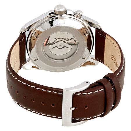 Seiko Kinetic Green Dial Brown Leather Men's Watch SKA791
