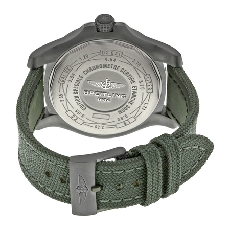 Breitling Avenger Blackbird Automatic Black Dial Green Canvas Strap Men's Watch V1731010-BD12-105W-M20BASA.1