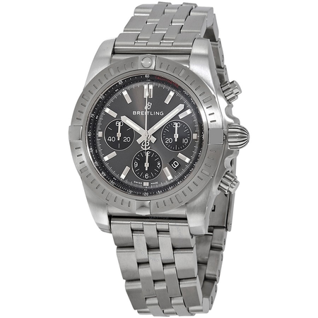 Breitling Chronomat Chronograph Automatic Blackeye Gray Dial Men's Watch AB0115101F1A1