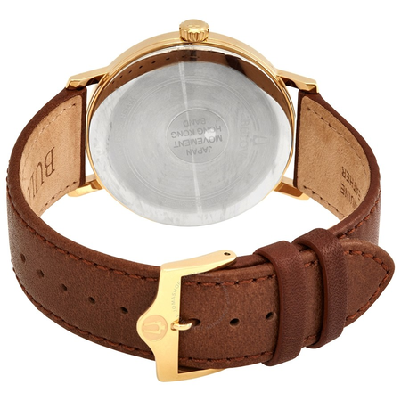 Bulova Men's Brown Leather Watch 97B151