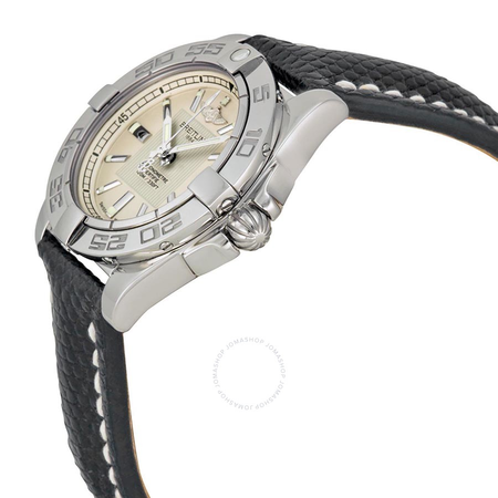 Breitling Galactic 32 Silver Dial Black Lizard Leather Ladies Watch A71356L2-G702BKZT
