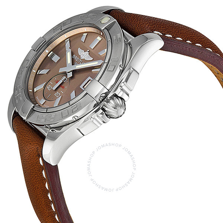 Breitling Galactic 36 Automatic Bronze Dial Brown Leather Unisex Watch A3733011/Q582 412X