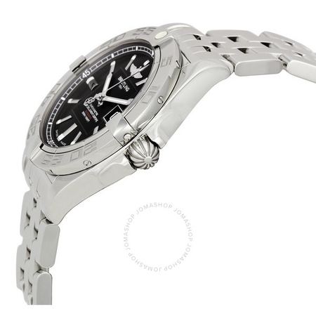 Breitling Galactic 41 Black Dial Men's Watch A49350L2-BA07SS A49350L2-BA07-366A