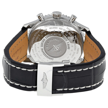 Breitling Navitimer World Black Dial Leather Automatic Men's Watch A2432212-B726BKCD A2432212-B726-761P-A20D.1