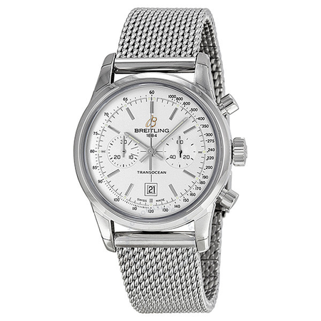 Breitling Transocean White Dial Men's Watch A4131012-G757SS A4131012-G757-171A