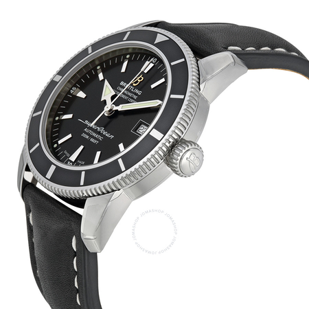 Breitling Superocean 42 Black Dial Black Leather Men's Watch A1732124-BA61-435X-A20BA.1