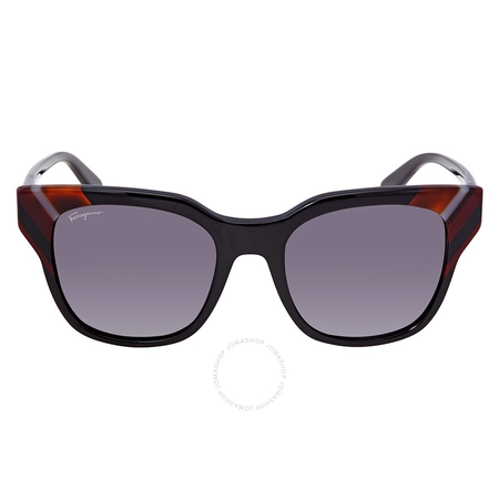Ferragamo Ferragamo Black Rectangular Ladies Sunglasses SF875S 001 53 SF875S 001 53