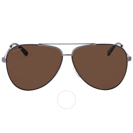 Ferragamo Dark Brown Aviator Sunglasses SF131S 067 60 SF131S 067 60