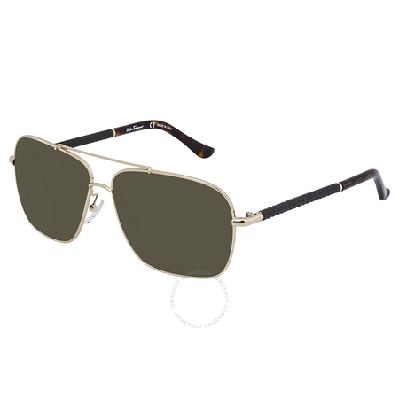 Ferragamo Green Square Sunglasses SF145SL 717 59 SF145SL 717 59