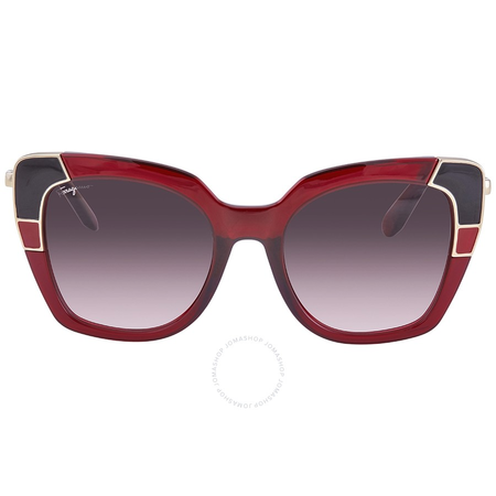 Ferragamo Grey Gradient Square Sunglasses SF889S 613 52