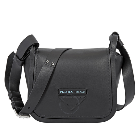 Prada Concept Medium Leather Crossbody- Black 1BD132_F0002_2BYA_V_OKO